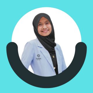 Foto de perfil para Instagram para dentista lisa y minimalista turquesa y azul osucro